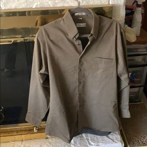 Van Heusen Green Long Slv Shirt 16 32/33